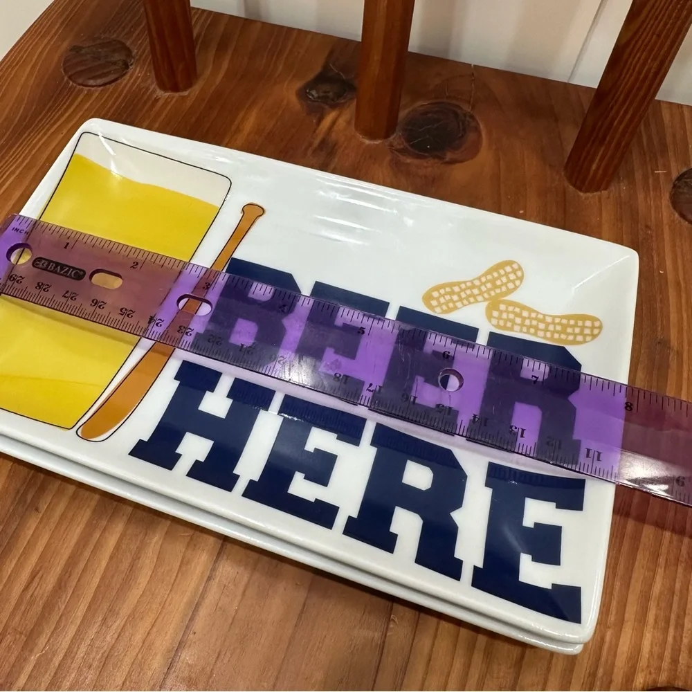 Set of 2 Crate & Barrel Beer Appetizer Plate